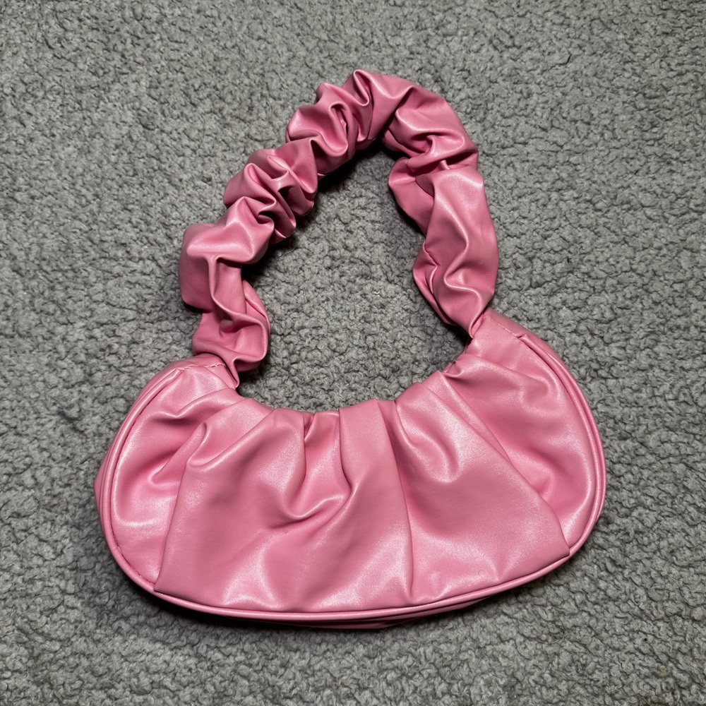 Pink Ruched Women's Bag